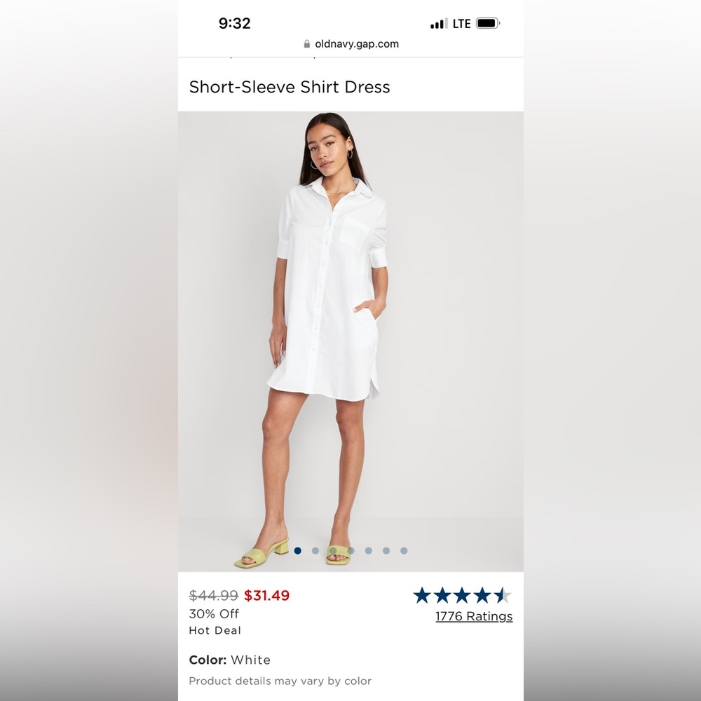 Old Navy Shirt Dress- NWOT